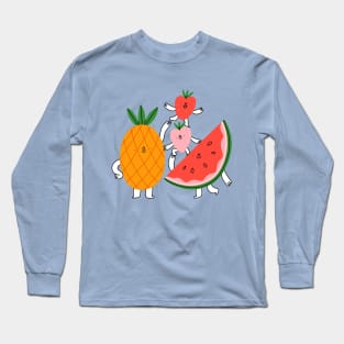 Cute fruit characters Long Sleeve T-Shirt